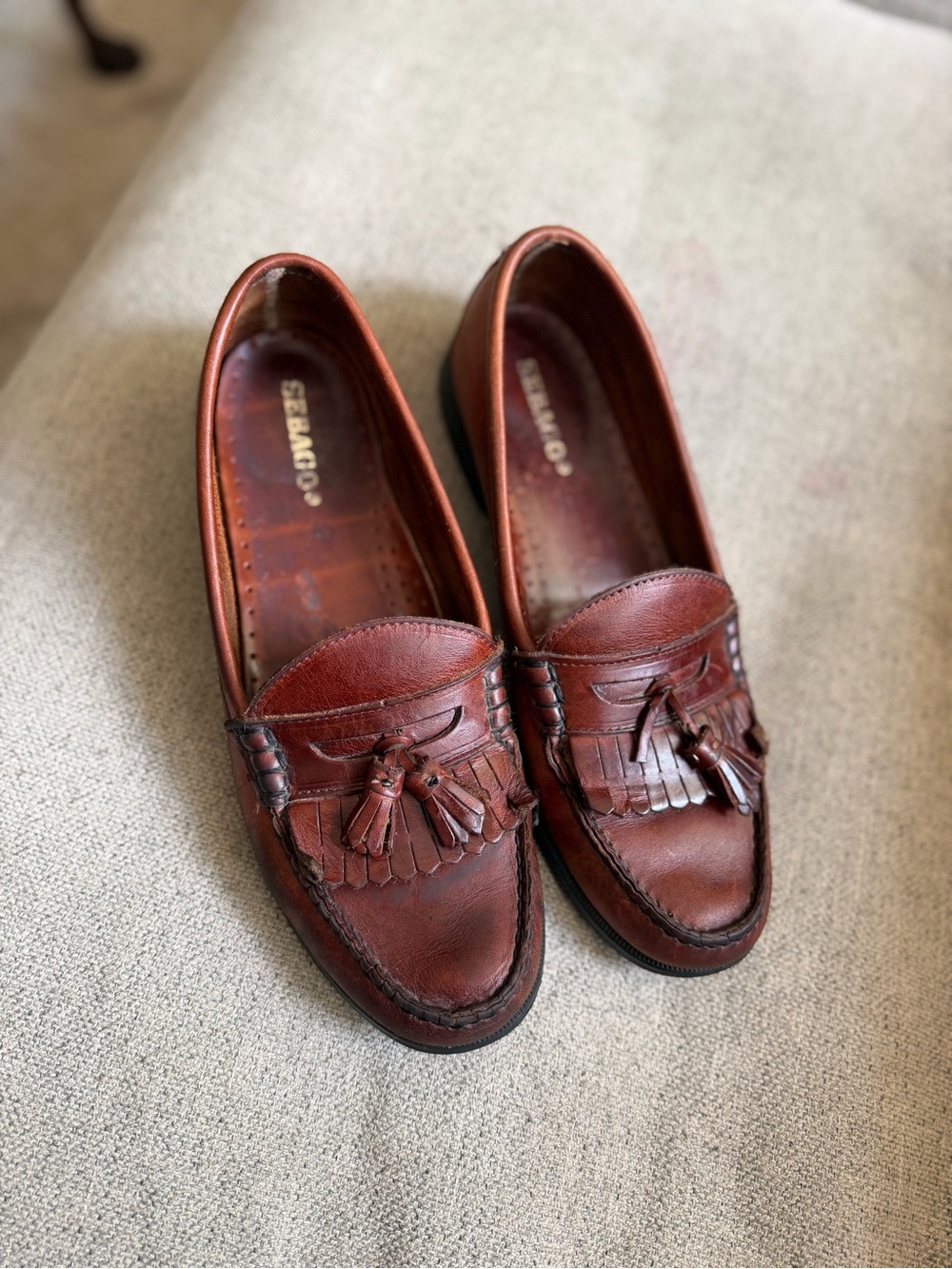 Sebago Tassel Loafers in Chestnut Brown - woMen size 10